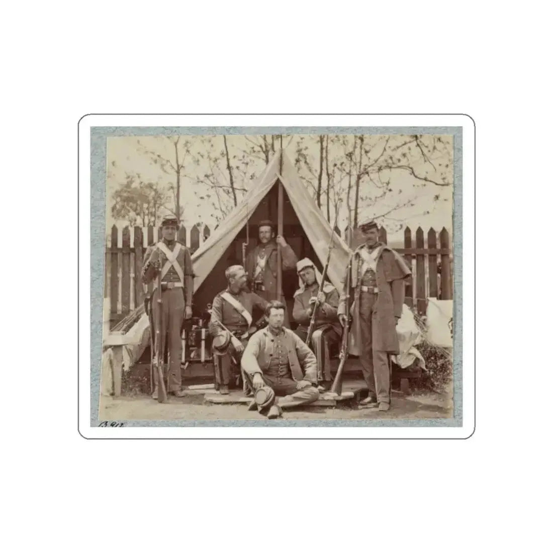 7th New York State Militia, Camp Cameron, D.C., 1861 010 (U.S. Civil War) STICKER Vinyl Die-Cut Decal - The Sticker Space