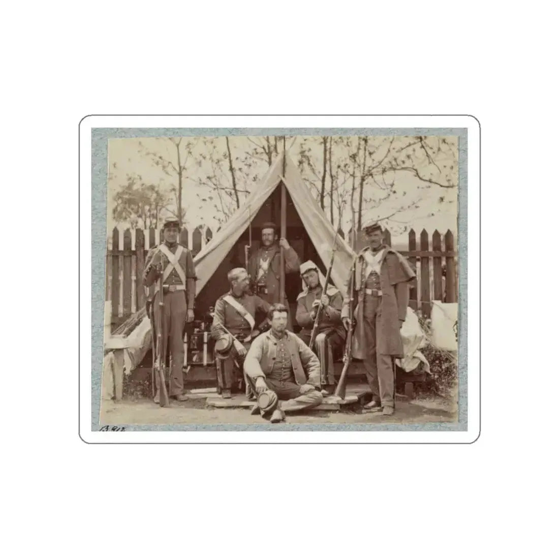 7th New York State Militia, Camp Cameron, D.C., 1861 010 (U.S. Civil War) STICKER Vinyl Die-Cut Decal - The Sticker Space