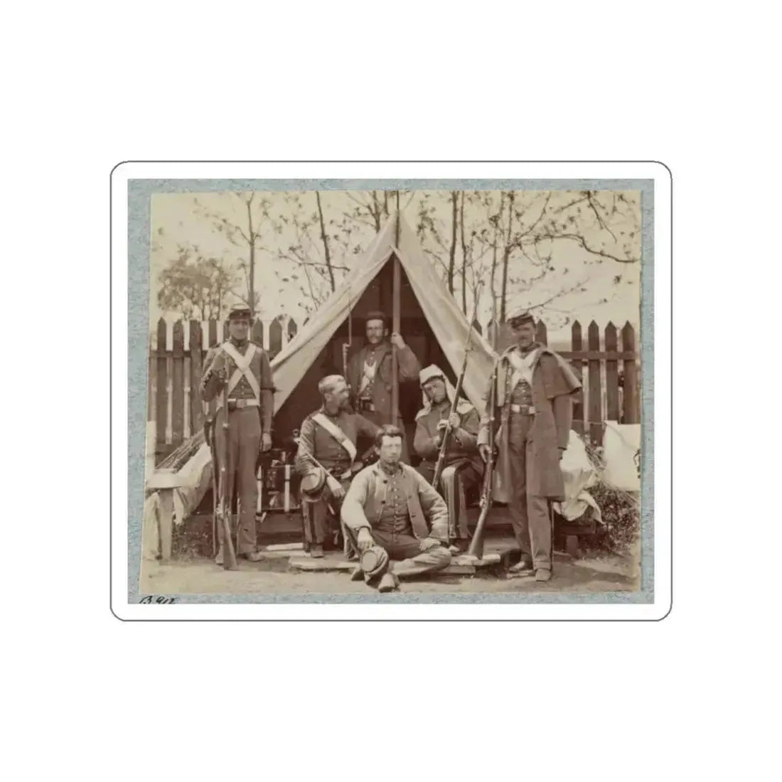 7th New York State Militia, Camp Cameron, D.C., 1861 010 (U.S. Civil War) STICKER Vinyl Die-Cut Decal White Die-Cut 3 Inch - The Sticker Space