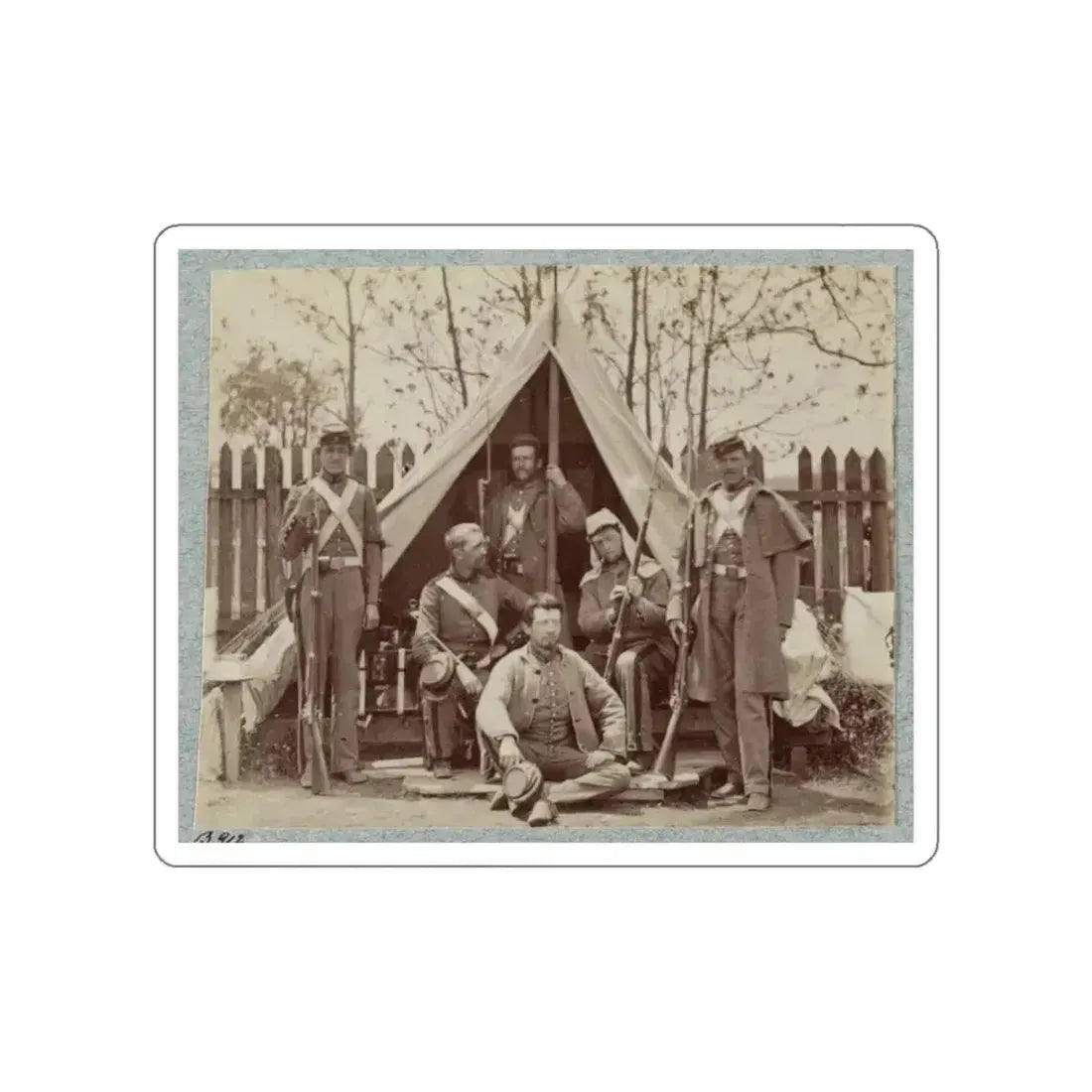 7th New York State Militia, Camp Cameron, D.C., 1861 010 (U.S. Civil War) STICKER Vinyl Die-Cut Decal White Die-Cut 4 Inch - The Sticker Space