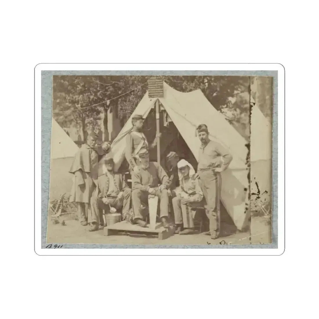7Th New York State Militia, Camp Cameron, D.C., 1861 011 (U.S. Civil War) STICKER Vinyl Kiss-Cut Decal 3 Inch White - The Sticker Space