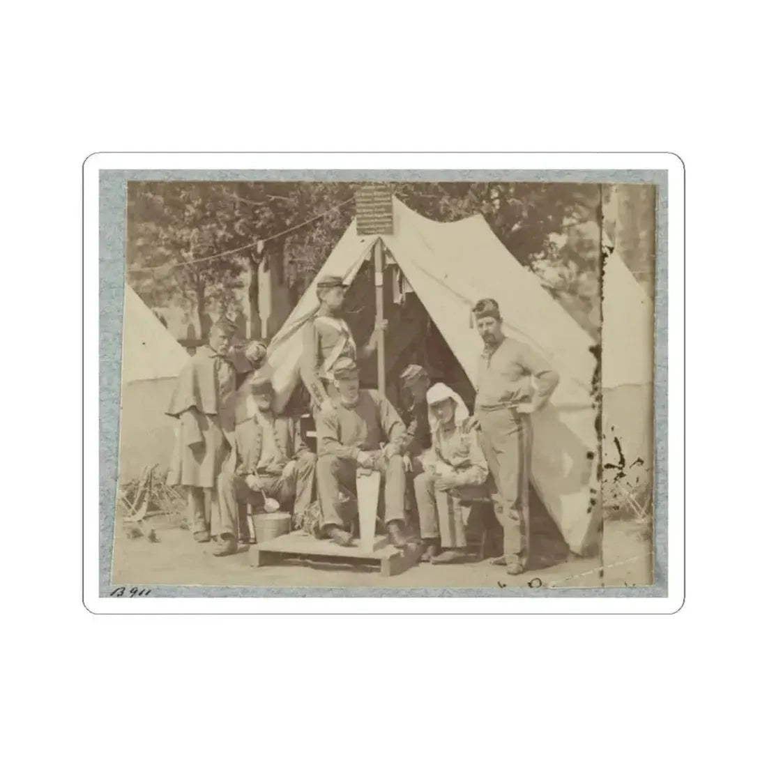 7Th New York State Militia, Camp Cameron, D.C., 1861 011 (U.S. Civil War) STICKER Vinyl Kiss-Cut Decal 4 Inch White - The Sticker Space