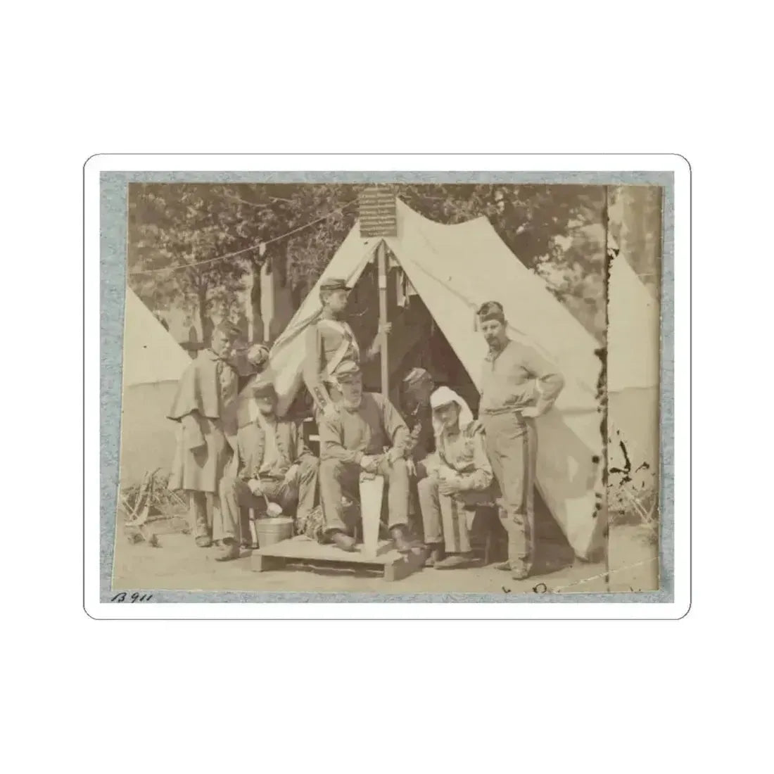 7Th New York State Militia, Camp Cameron, D.C., 1861 011 (U.S. Civil War) STICKER Vinyl Kiss-Cut Decal 6 Inch White - The Sticker Space