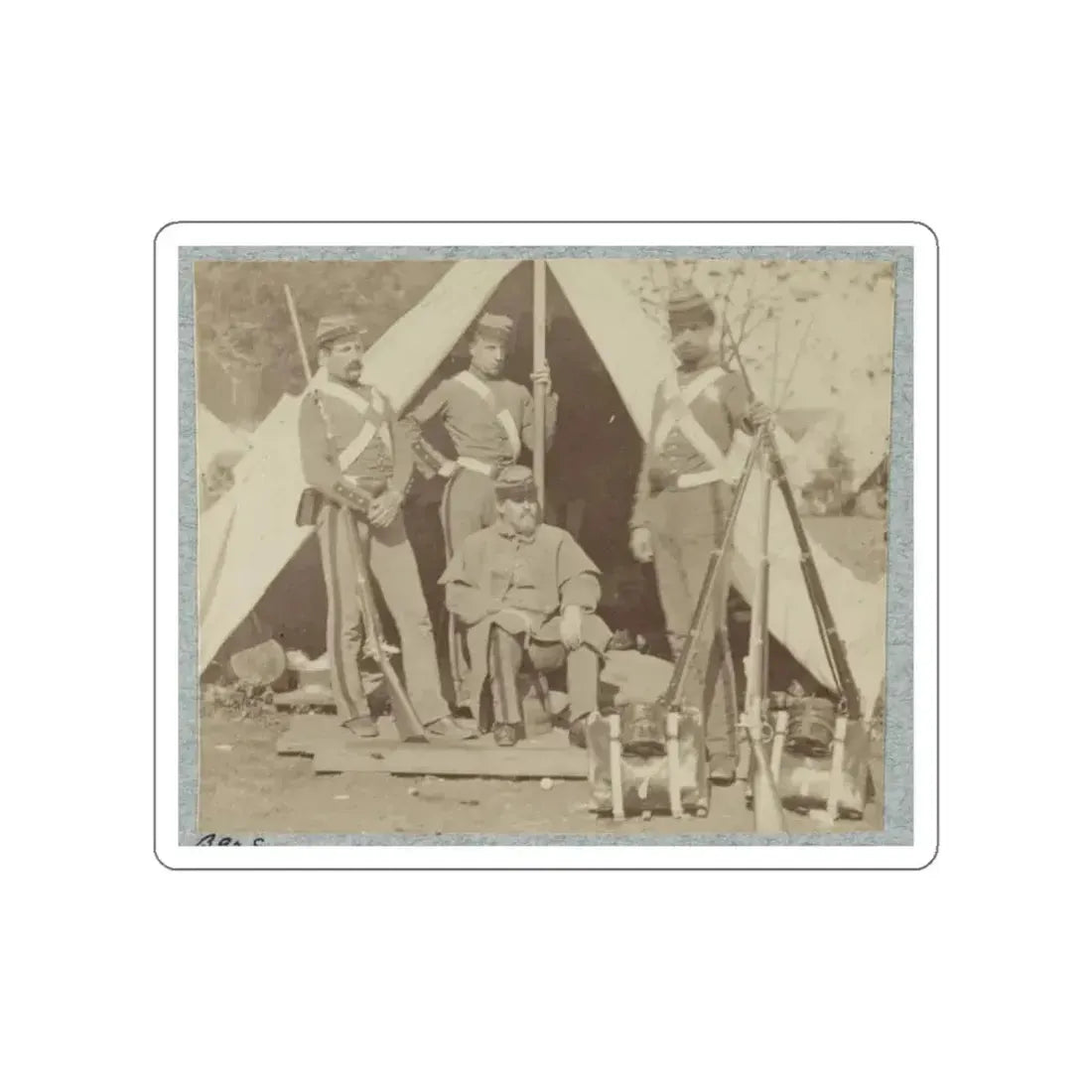 7th New York State Militia, Camp Cameron, D.C., 1861 013 (U.S. Civil War) STICKER Vinyl Die-Cut Decal - The Sticker Space