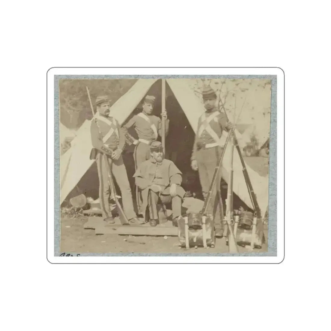 7th New York State Militia, Camp Cameron, D.C., 1861 013 (U.S. Civil War) STICKER Vinyl Die-Cut Decal White Die-Cut 4 Inch - The Sticker Space
