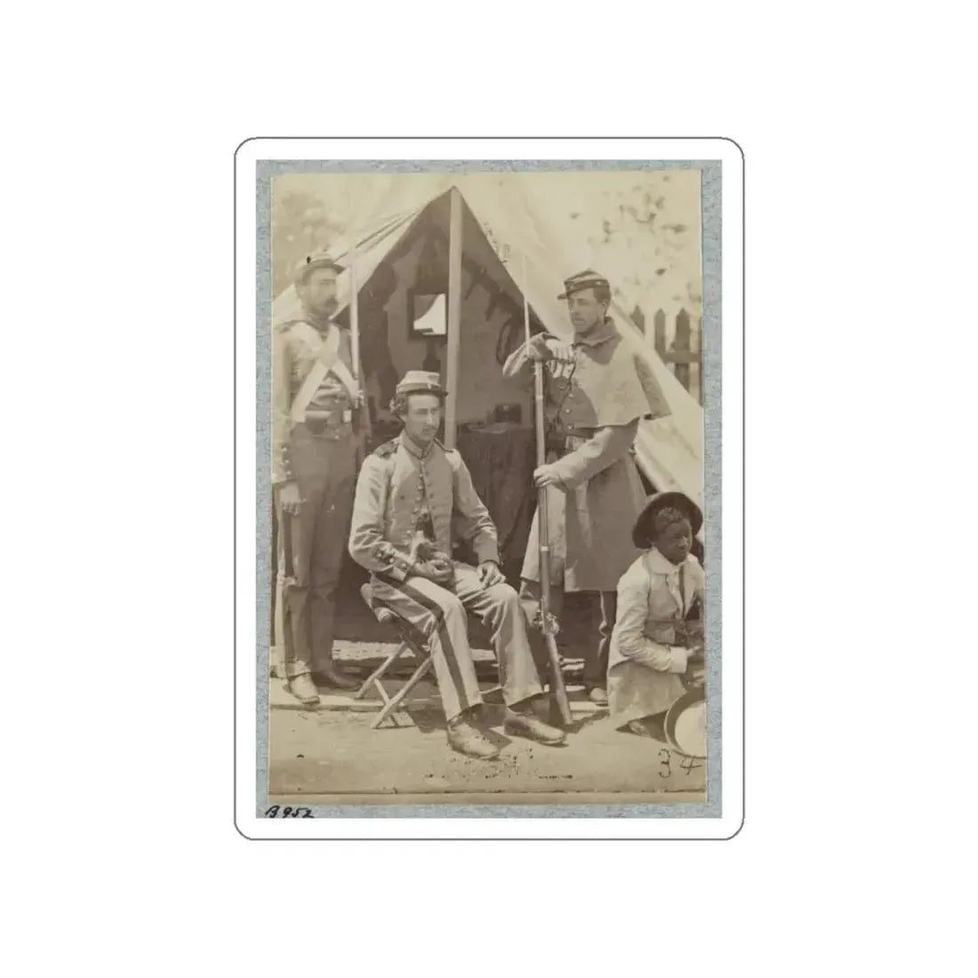 7th New York State Militia, Camp Cameron, D.C., 1861 016 (U.S. Civil War) STICKER Vinyl Die-Cut Decal - The Sticker Space