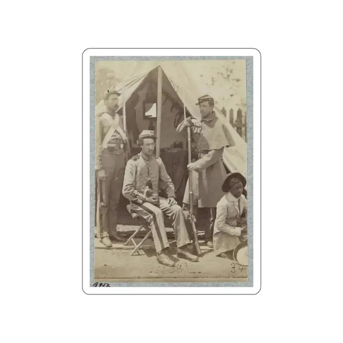 7th New York State Militia, Camp Cameron, D.C., 1861 016 (U.S. Civil War) STICKER Vinyl Die-Cut Decal White Die-Cut 4 Inch - The Sticker Space