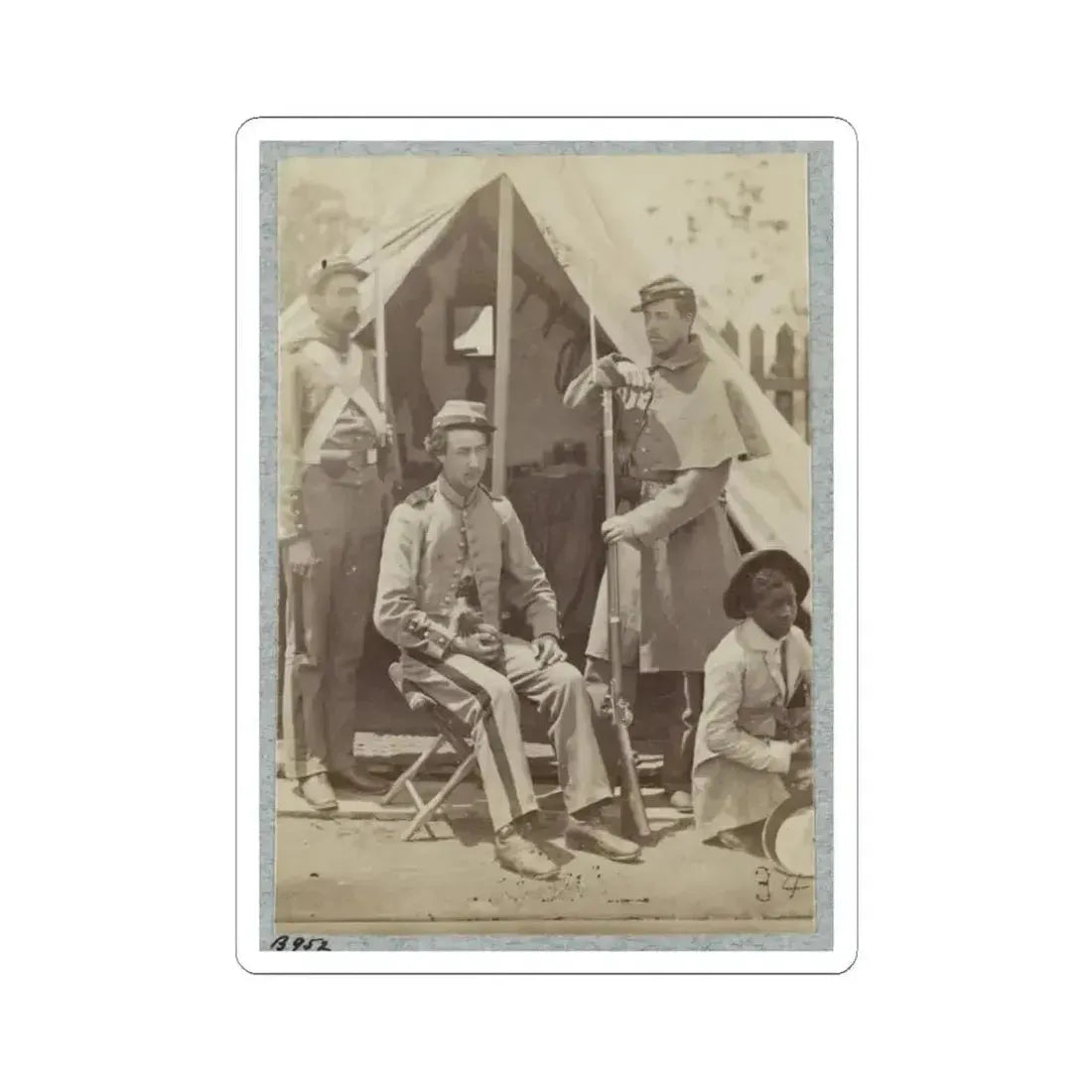 7Th New York State Militia, Camp Cameron, D.C., 1861 016 (U.S. Civil War) STICKER Vinyl Kiss-Cut Decal 3 Inch White - The Sticker Space