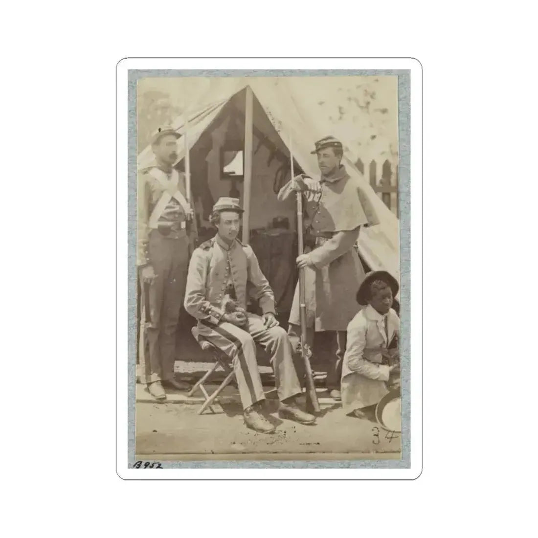 7Th New York State Militia, Camp Cameron, D.C., 1861 016 (U.S. Civil War) STICKER Vinyl Kiss-Cut Decal 4 Inch White - The Sticker Space