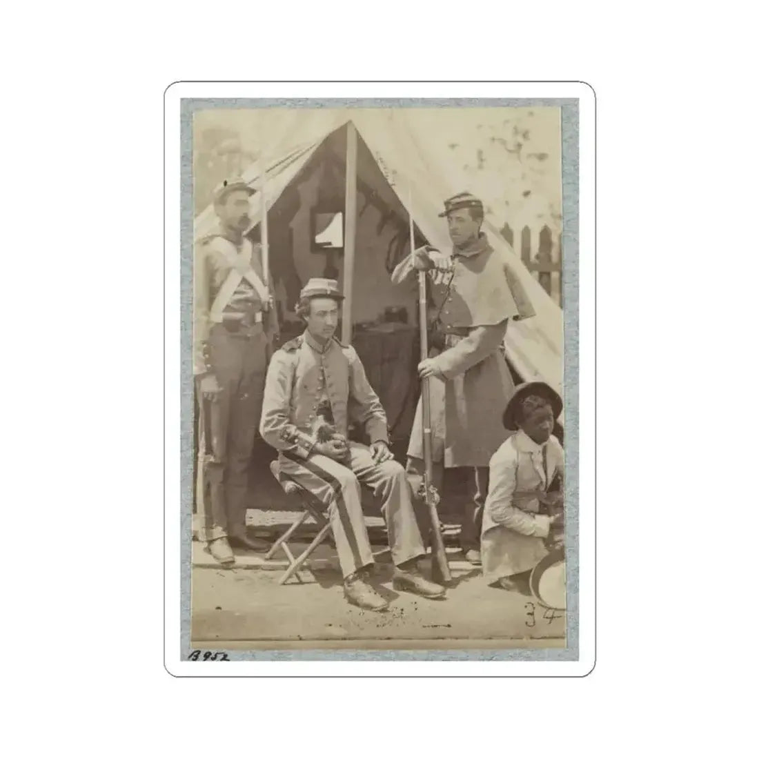 7Th New York State Militia, Camp Cameron, D.C., 1861 016 (U.S. Civil War) STICKER Vinyl Kiss-Cut Decal 6 Inch White - The Sticker Space