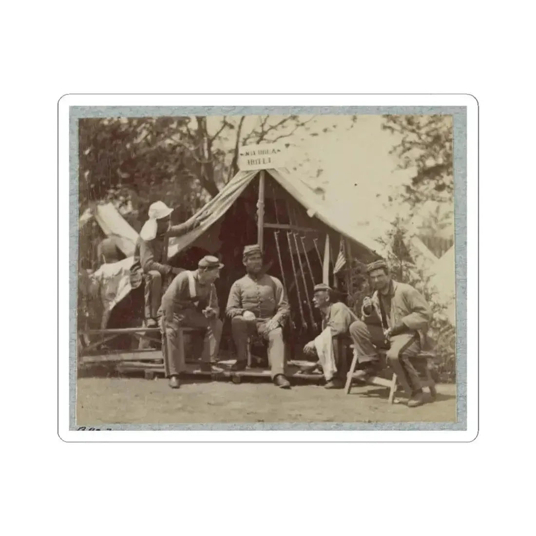 7Th New York State Militia, Camp Cameron, D.C., 1861 017 (U.S. Civil War) STICKER Vinyl Kiss-Cut Decal 3 Inch White - The Sticker Space