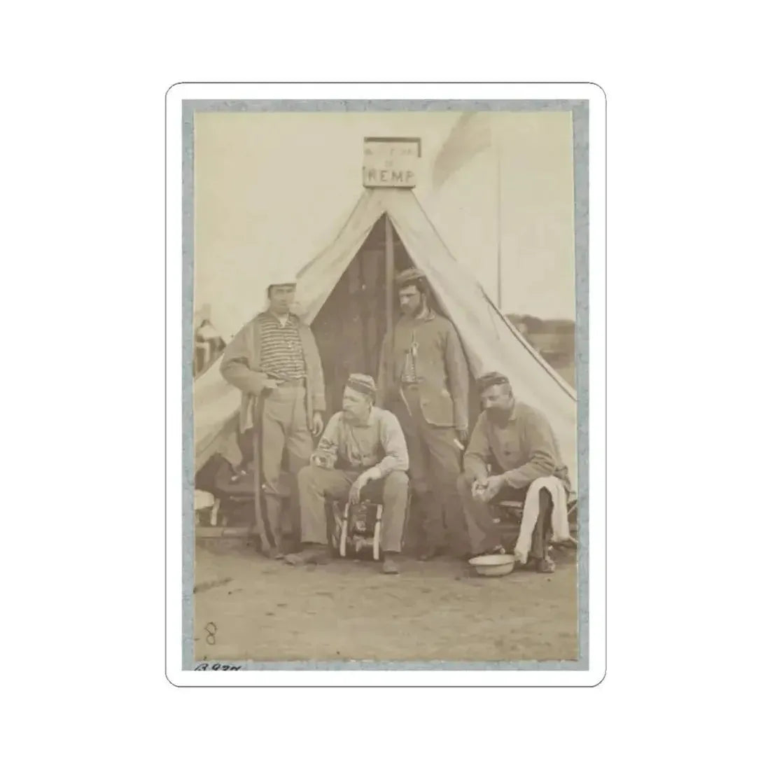 7Th New York State Militia, Camp Cameron, D.C., 1861 021 (U.S. Civil War) STICKER Vinyl Kiss-Cut Decal 2 Inch White - The Sticker Space