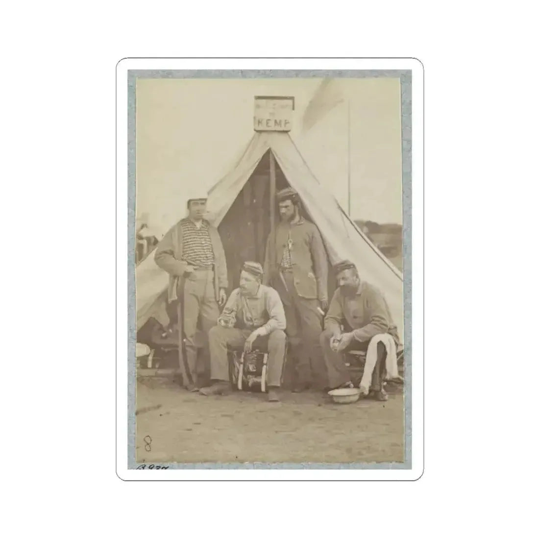 7Th New York State Militia, Camp Cameron, D.C., 1861 021 (U.S. Civil War) STICKER Vinyl Kiss-Cut Decal 3 Inch White - The Sticker Space