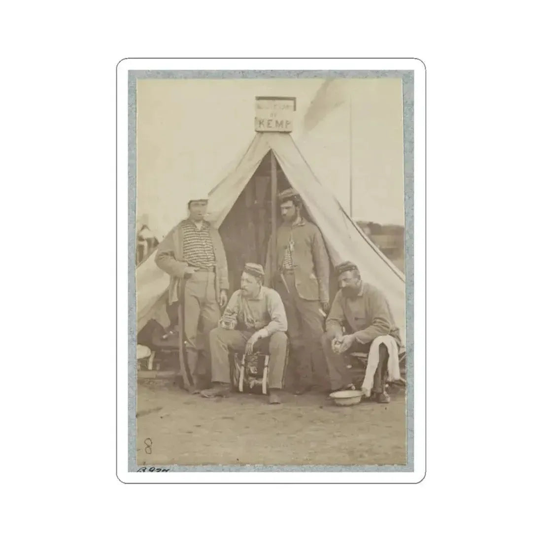 7Th New York State Militia, Camp Cameron, D.C., 1861 021 (U.S. Civil War) STICKER Vinyl Kiss-Cut Decal 4 Inch White - The Sticker Space