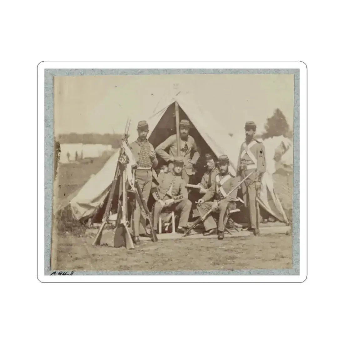 7Th New York State Militia, Camp Cameron, D.C., 1861 022 (U.S. Civil War) STICKER Vinyl Kiss-Cut Decal 4 Inch White - The Sticker Space