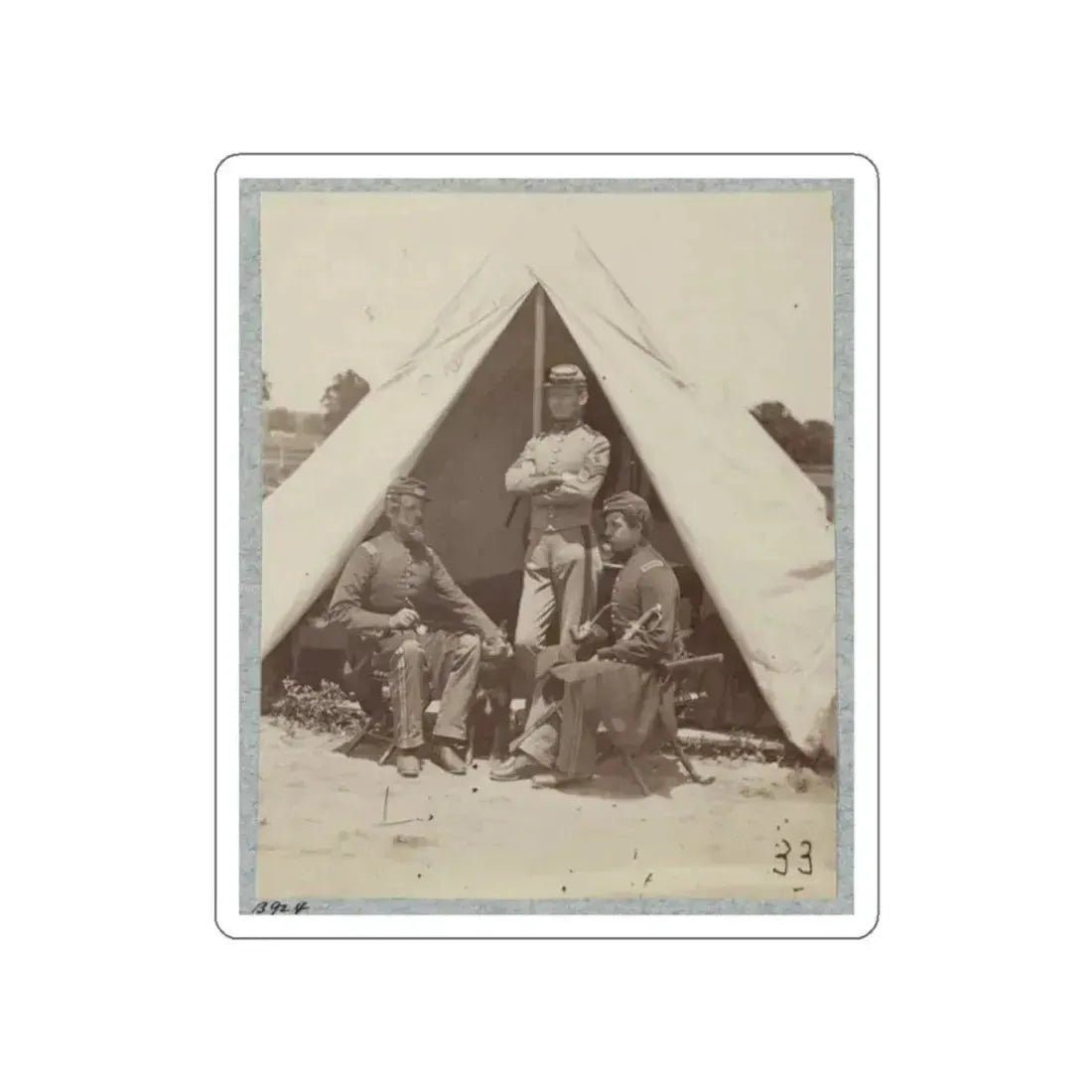 7th New York State Militia, Camp Cameron, D.C., 1861 027 (U.S. Civil War) STICKER Vinyl Die-Cut Decal - The Sticker Space