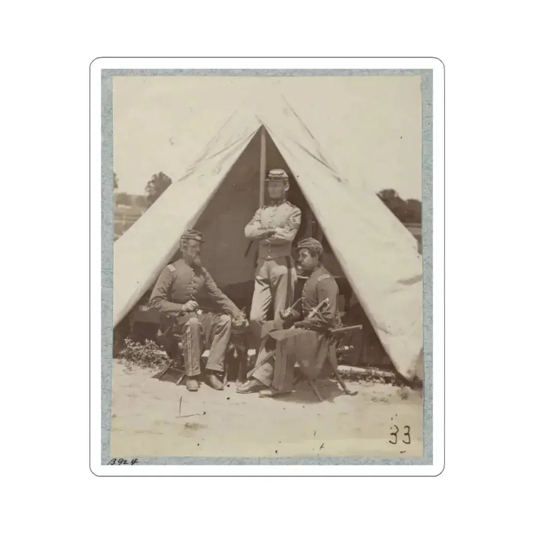 7Th New York State Militia, Camp Cameron, D.C., 1861 027 (U.S. Civil War) STICKER Vinyl Kiss-Cut Decal 3 Inch White - The Sticker Space