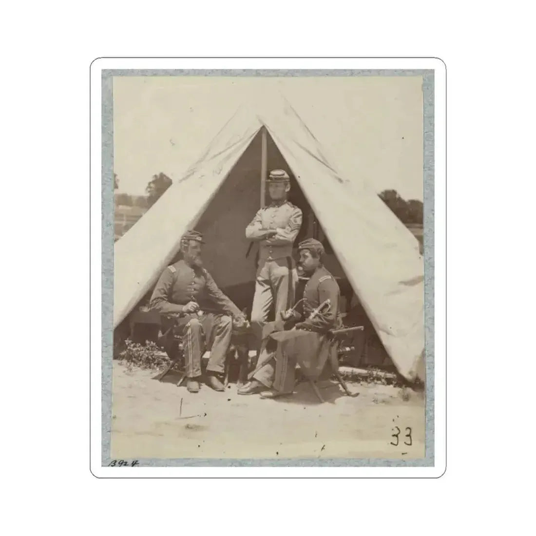 7Th New York State Militia, Camp Cameron, D.C., 1861 027 (U.S. Civil War) STICKER Vinyl Kiss-Cut Decal 6 Inch White - The Sticker Space