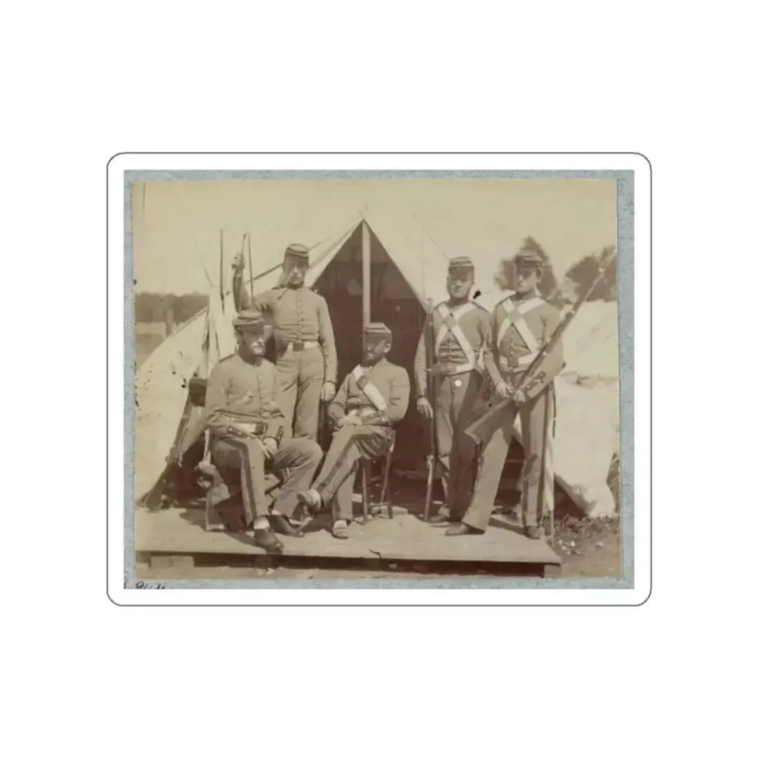 7th New York State Militia, Camp Cameron, D.C., 1861 029 (U.S. Civil War) STICKER Vinyl Die-Cut Decal White Die-Cut 2 Inch - The Sticker Space