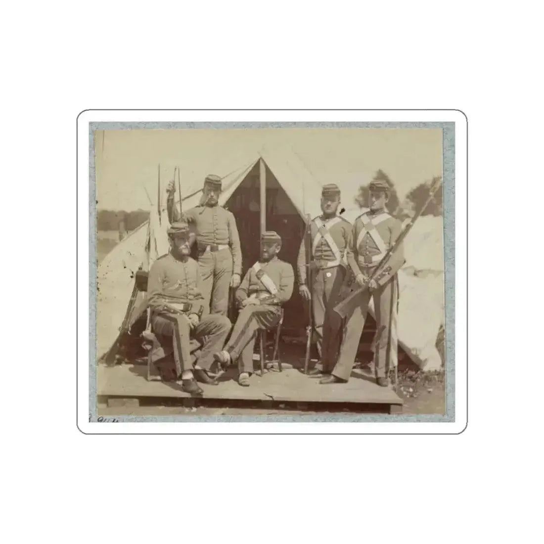 7th New York State Militia, Camp Cameron, D.C., 1861 029 (U.S. Civil War) STICKER Vinyl Die-Cut Decal White Die-Cut 3 Inch - The Sticker Space