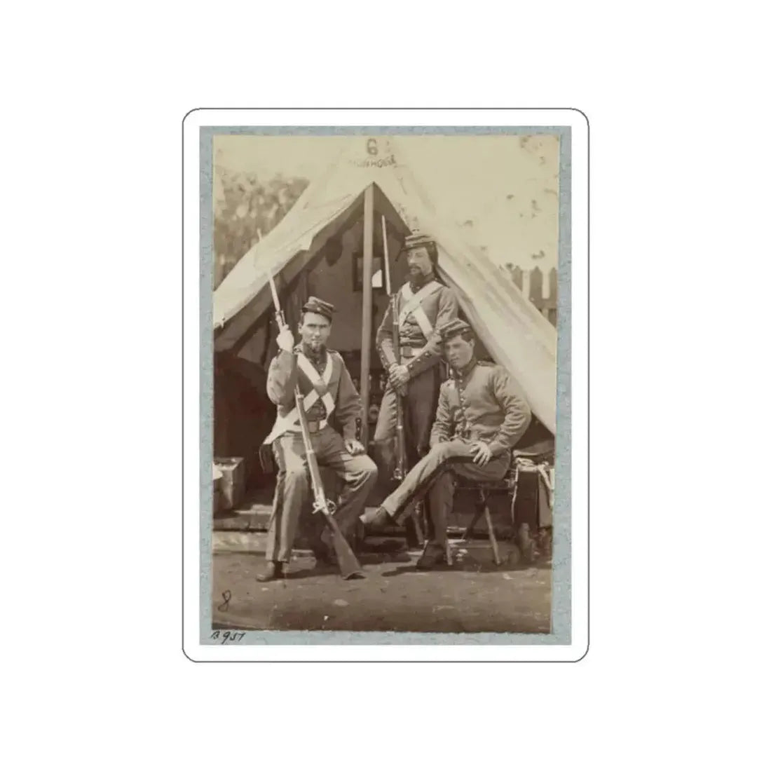 7th New York State Militia, Camp Cameron, D.C., 1861 031 (U.S. Civil War) STICKER Vinyl Die-Cut Decal White Die-Cut 2 Inch - The Sticker Space