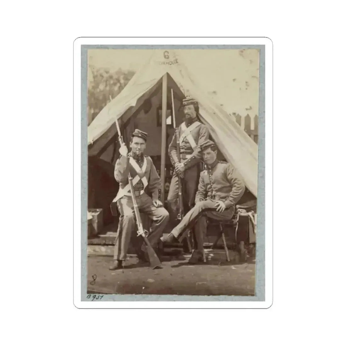 7Th New York State Militia, Camp Cameron, D.C., 1861 031 (U.S. Civil War) STICKER Vinyl Kiss-Cut Decal 2 Inch White - The Sticker Space