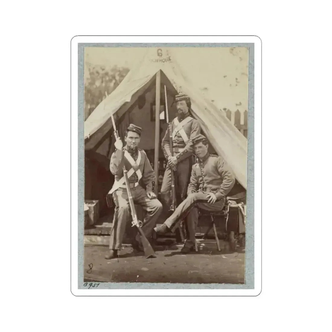 7Th New York State Militia, Camp Cameron, D.C., 1861 031 (U.S. Civil War) STICKER Vinyl Kiss-Cut Decal 6 Inch White - The Sticker Space