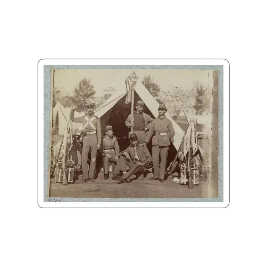 7th New York State Militia, Camp Cameron, D.C., 1861 032 (U.S. Civil War) STICKER Vinyl Die-Cut Decal - The Sticker Space