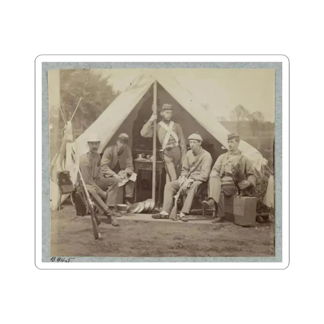 7Th New York State Militia, Camp Cameron, D.C., 1861 034 (U.S. Civil War) STICKER Vinyl Kiss-Cut Decal 3 Inch White - The Sticker Space