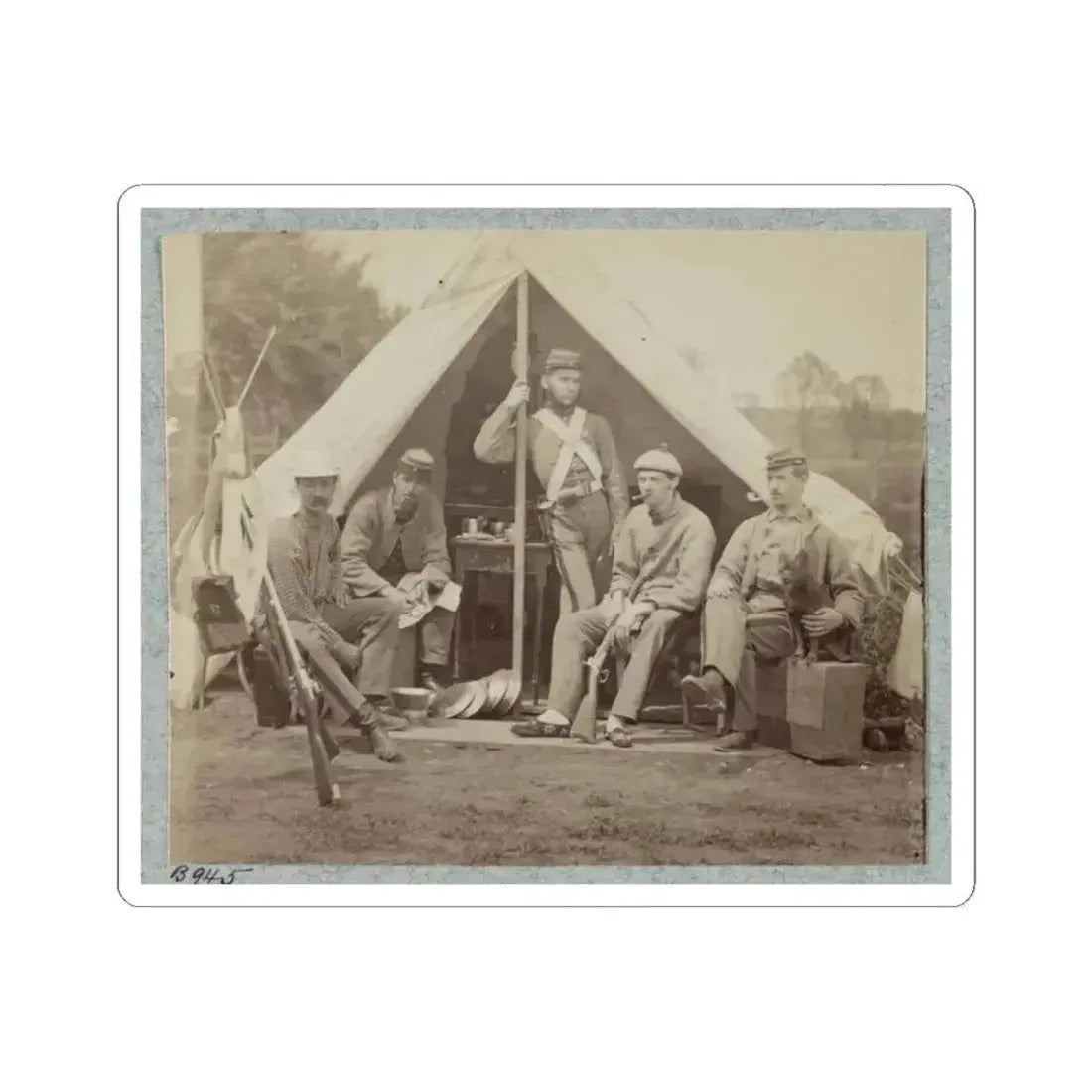 7Th New York State Militia, Camp Cameron, D.C., 1861 034 (U.S. Civil War) STICKER Vinyl Kiss-Cut Decal 4 Inch White - The Sticker Space