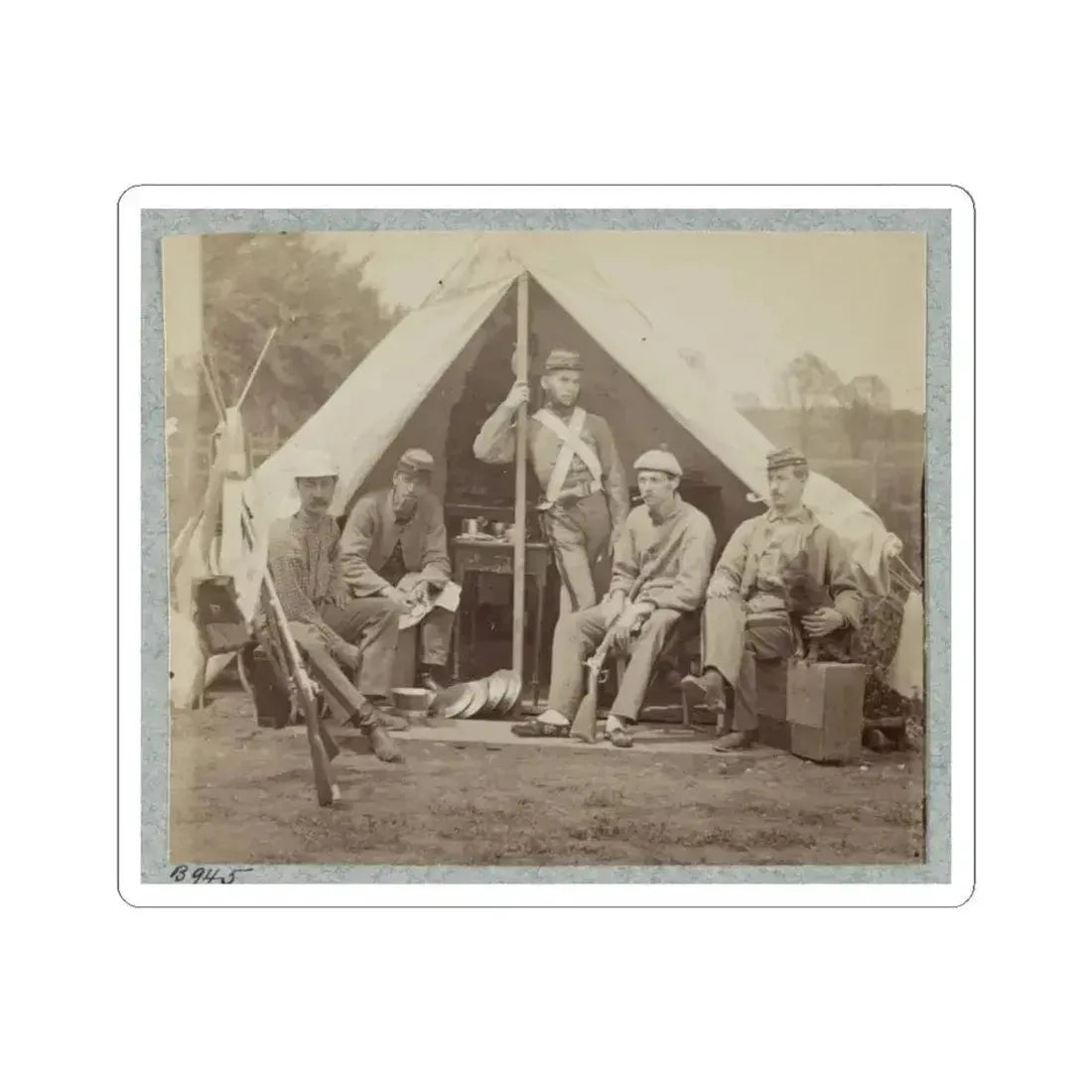 7Th New York State Militia, Camp Cameron, D.C., 1861 034 (U.S. Civil War) STICKER Vinyl Kiss-Cut Decal 6 Inch White - The Sticker Space