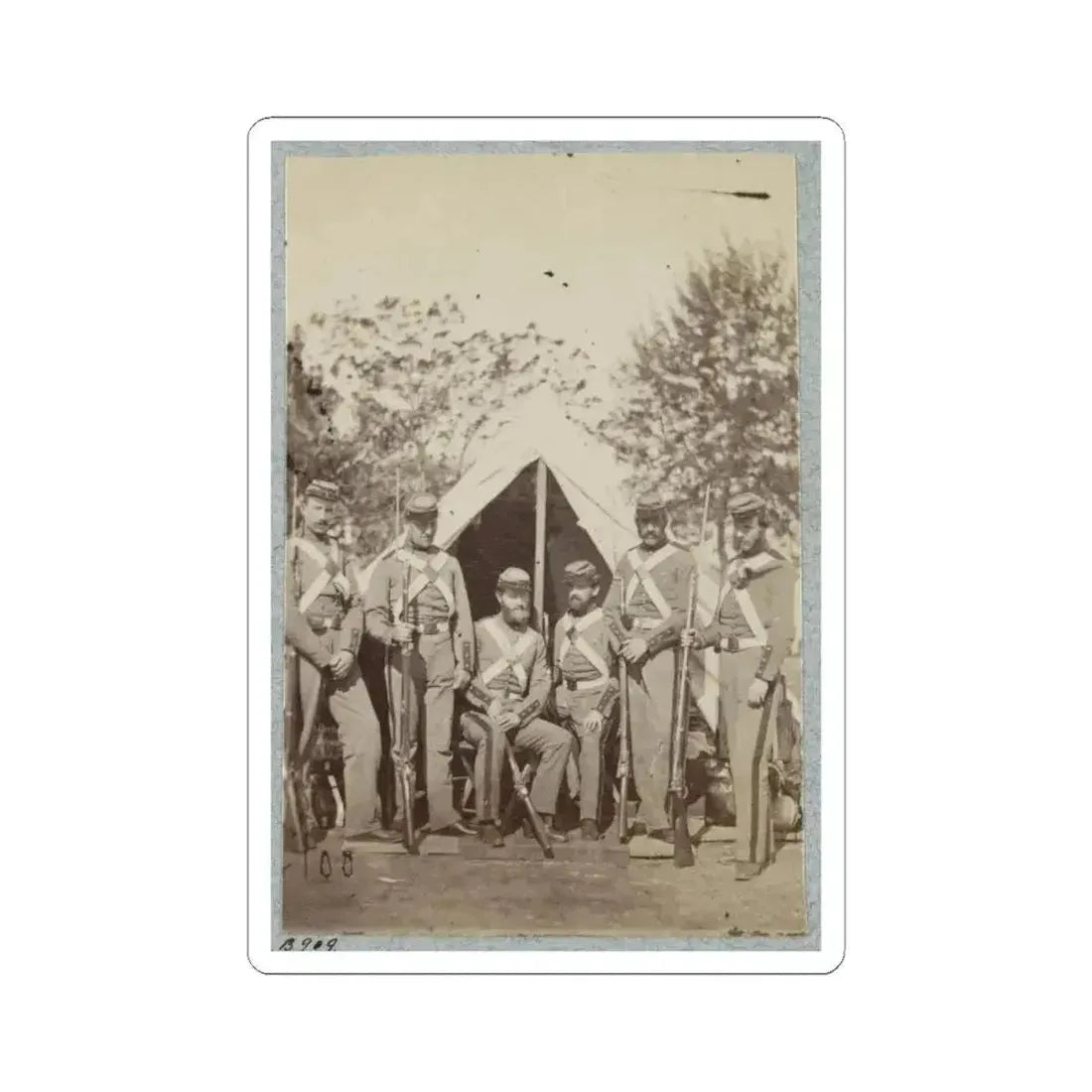 7Th New York State Militia, Camp Cameron, D.C., 1861 039 (U.S. Civil War) STICKER Vinyl Kiss-Cut Decal 4 Inch White - The Sticker Space