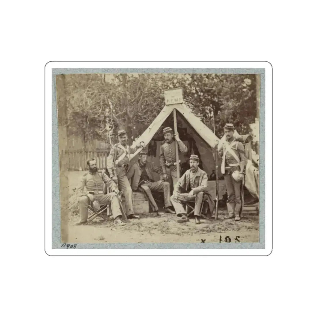 7th New York State Militia, Camp Cameron, D.C., 1861(2) (U.S. Civil War) STICKER Vinyl Die-Cut Decal White Die-Cut 6 Inch - The Sticker Space