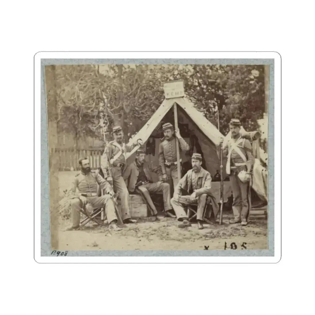 7Th New York State Militia, Camp Cameron, D.C., 1861(2) (U.S. Civil War) STICKER Vinyl Kiss-Cut Decal 2 Inch White - The Sticker Space