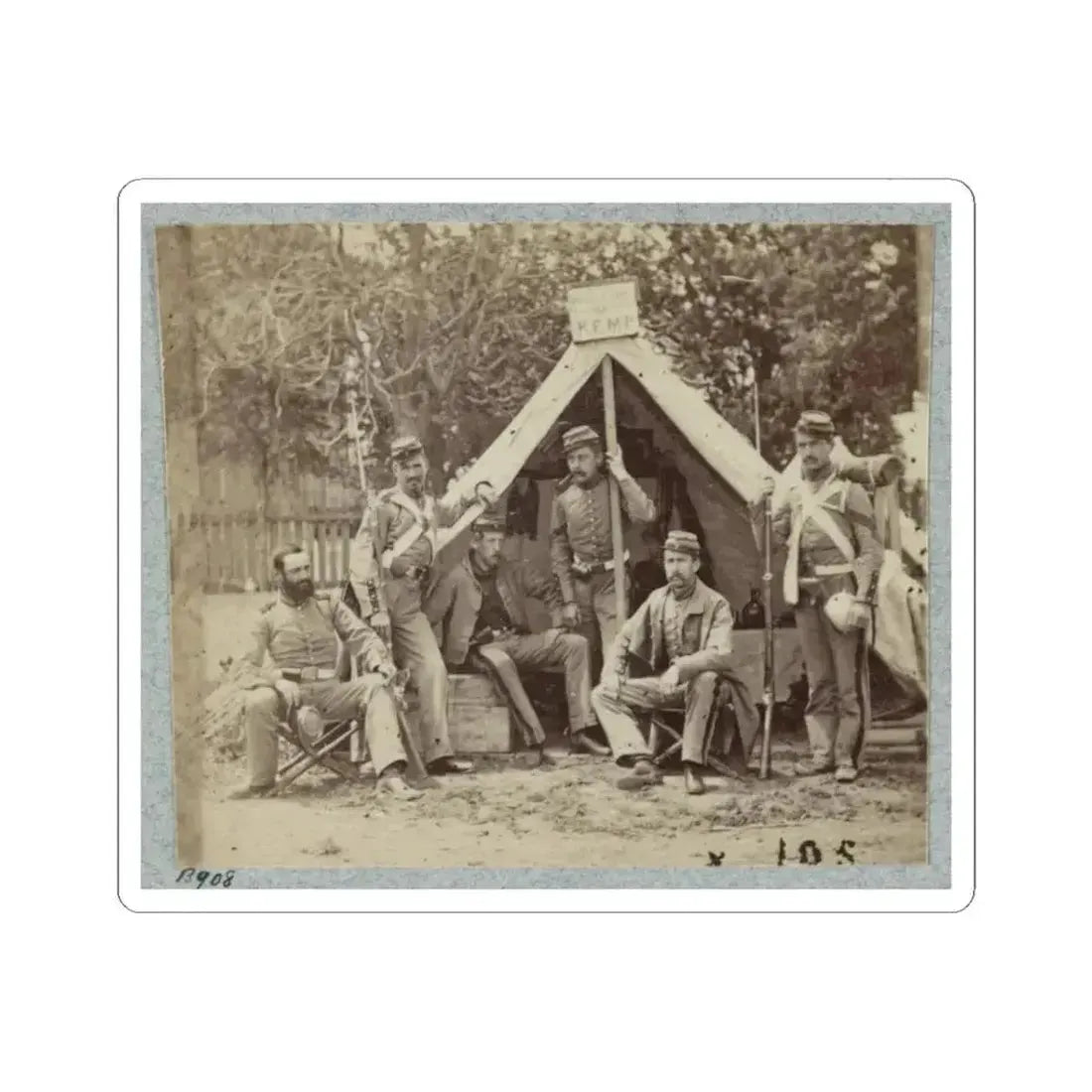 7Th New York State Militia, Camp Cameron, D.C., 1861(2) (U.S. Civil War) STICKER Vinyl Kiss-Cut Decal 3 Inch White - The Sticker Space