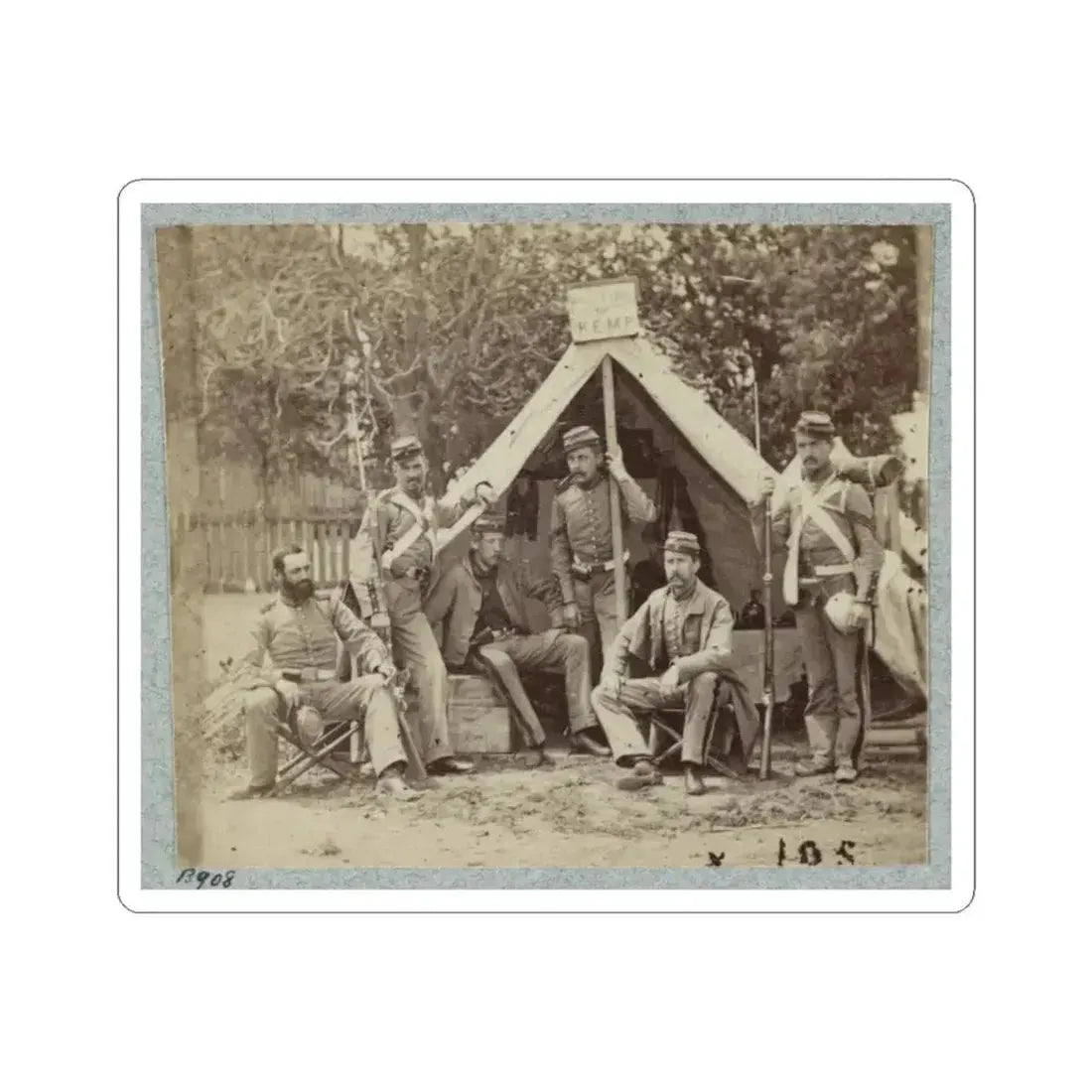 7Th New York State Militia, Camp Cameron, D.C., 1861(2) (U.S. Civil War) STICKER Vinyl Kiss-Cut Decal 4 Inch White - The Sticker Space