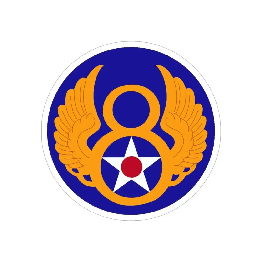 8 Air Force (U.S. Army) REVERSE PRINT Transparent Die-Cut STICKER - The Sticker Space
