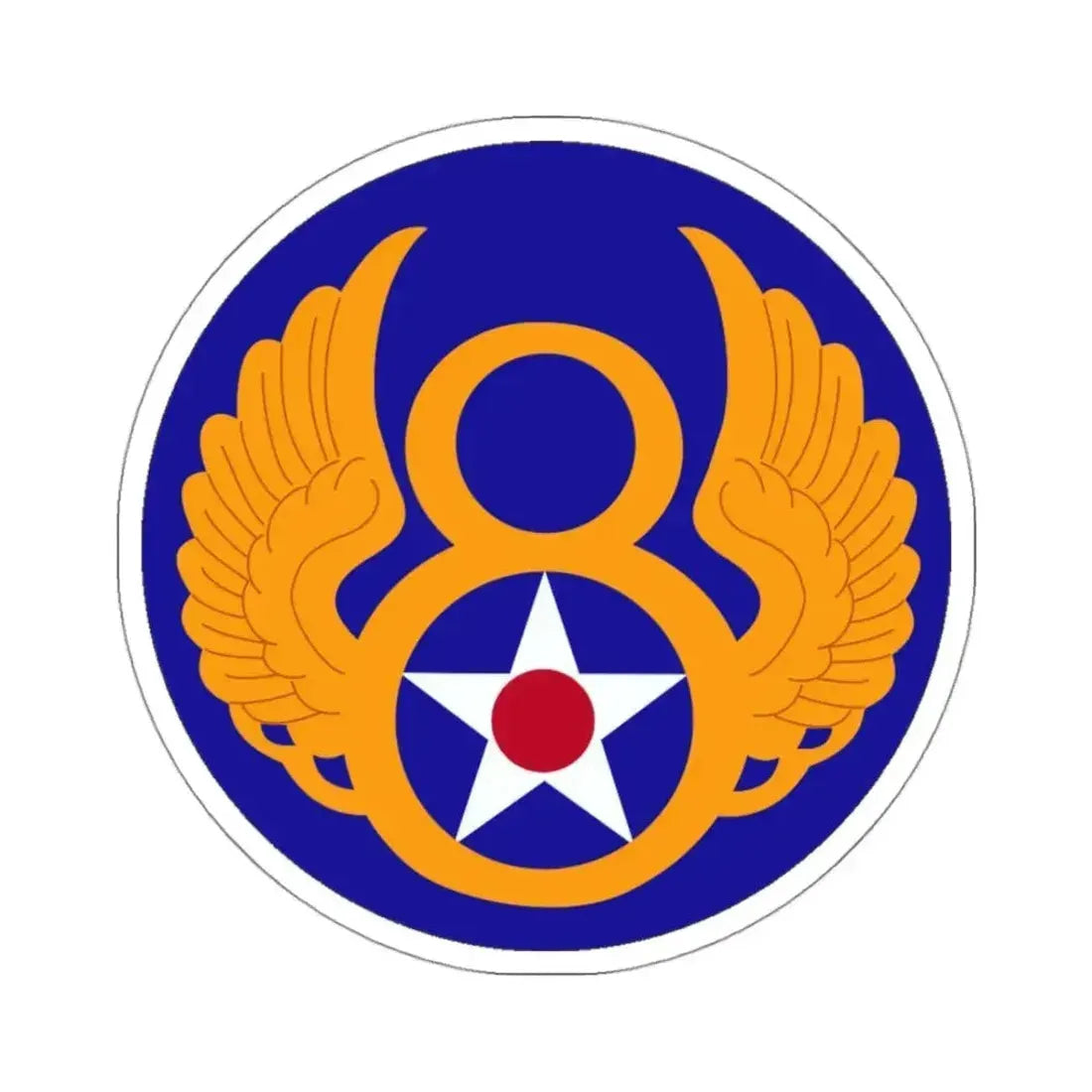 8 Air Force (U.S. Army) STICKER Vinyl Kiss-Cut Decal 3 Inch White - The Sticker Space