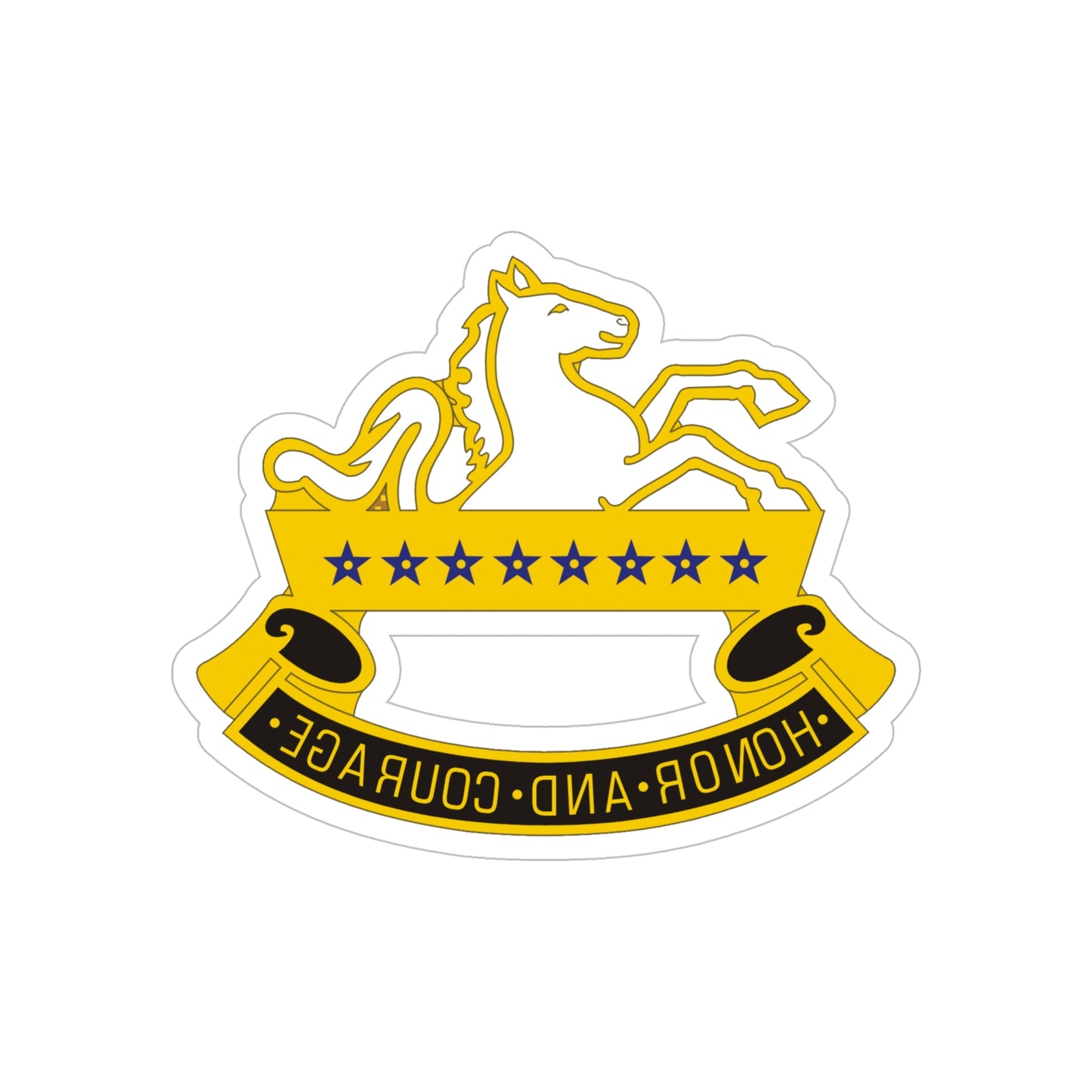 8 Cavalry Regiment (U.S. Army) REVERSE PRINT Transparent STICKER