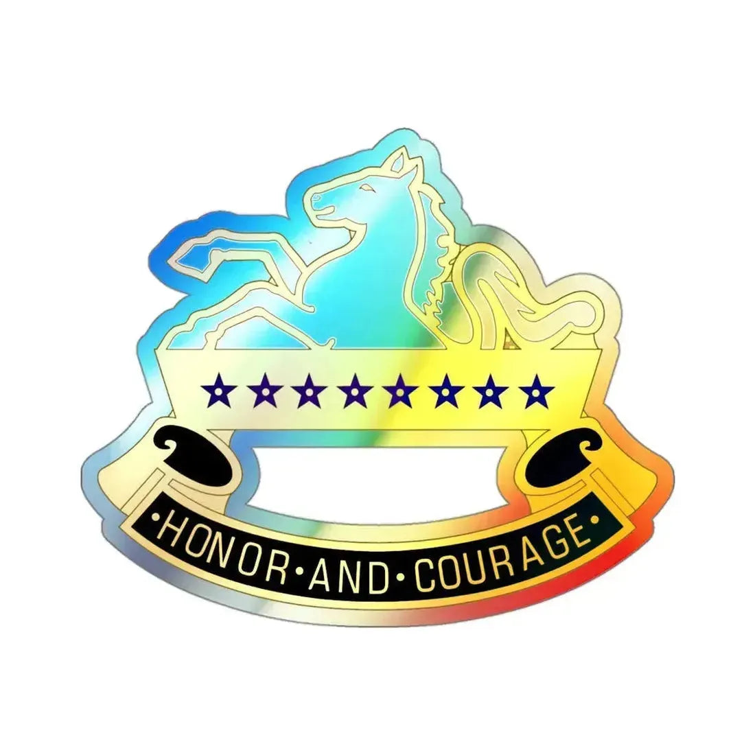 8 Cavalry Regiment (U.S. Army) Holographic STICKER Die-Cut Vinyl Decal 3 Inch Holographic - The Sticker Space