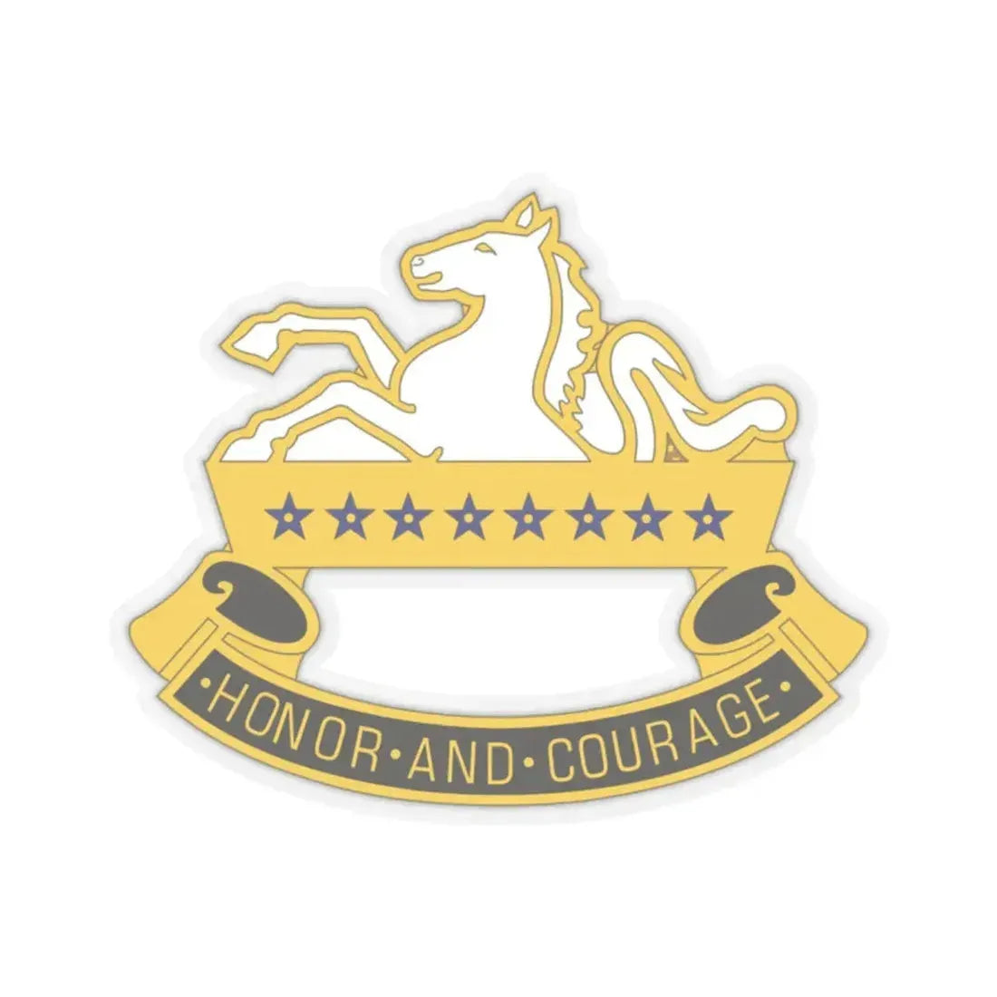 8 Cavalry Regiment (U.S. Army) STICKER Vinyl Kiss-Cut Decal 2 Inch Transparent - The Sticker Space