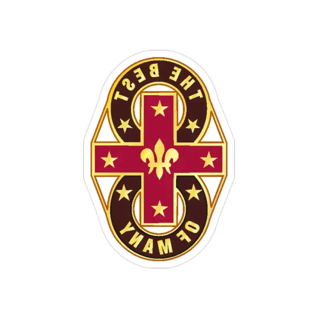 8 Evacuation Hospital (U.S. Army) REVERSE PRINT Transparent Die-Cut STICKER 2 Inch Die-Cut Transparent - The Sticker Space