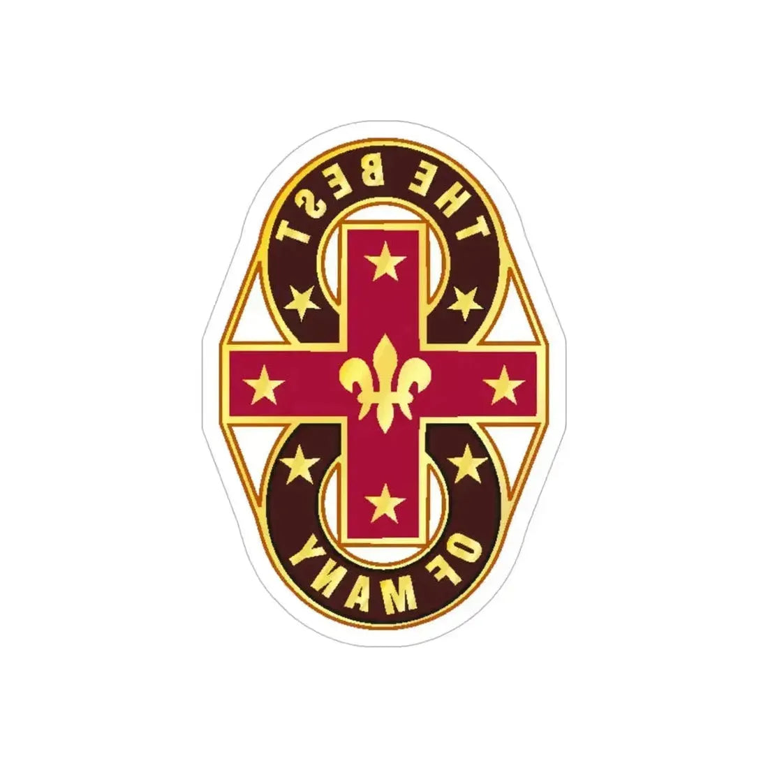 8 Evacuation Hospital (U.S. Army) REVERSE PRINT Transparent Die-Cut STICKER 6 Inch Die-Cut Transparent - The Sticker Space