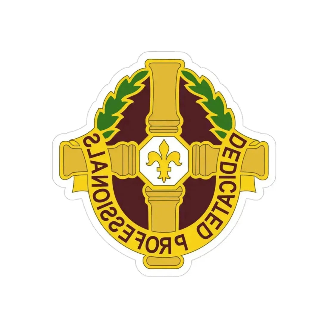 8 Field Hospital (U.S. Army) REVERSE PRINT Transparent Die-Cut STICKER 3 Inch Die-Cut Transparent - The Sticker Space