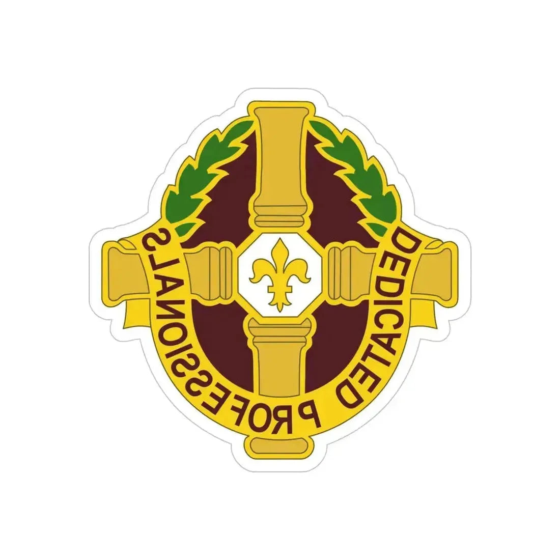 8 Field Hospital (U.S. Army) REVERSE PRINT Transparent Die-Cut STICKER 5 Inch Die-Cut Transparent - The Sticker Space