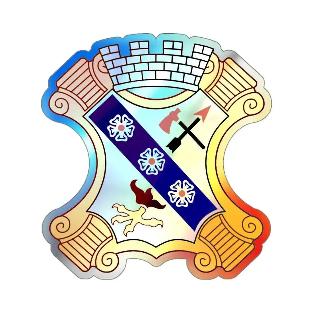 8 Infantry Regiment (U.S. Army) Holographic STICKER Die-Cut Vinyl Decal 3 Inch Holographic - The Sticker Space