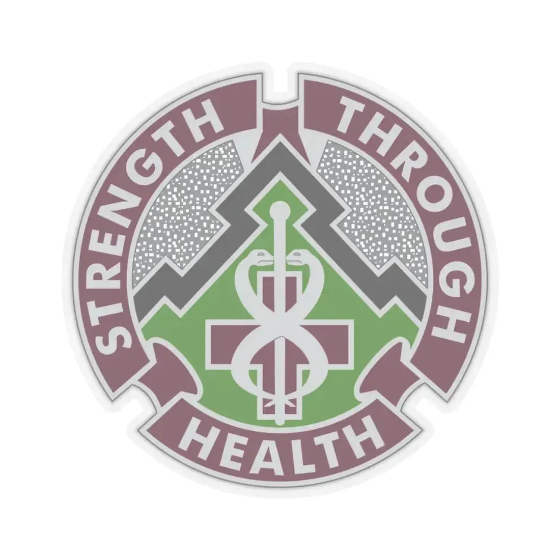 8 Medical Brigade 2 (U.S. Army) STICKER Vinyl Kiss-Cut Decal 4 Inch Transparent - The Sticker Space