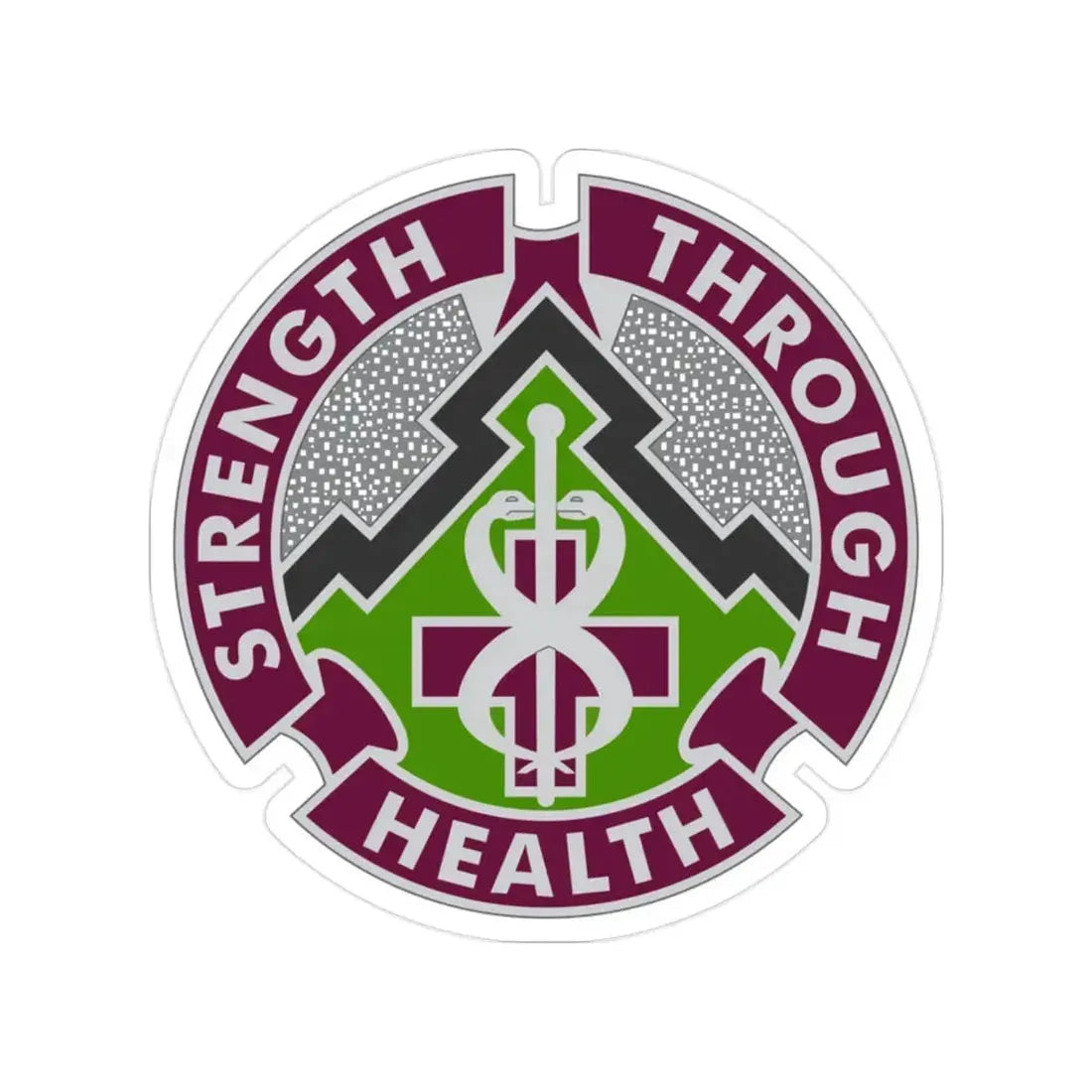 8 Medical Brigade 2 (U.S. Army) Transparent STICKER Die-Cut Vinyl Decal 2 Inch - The Sticker Space