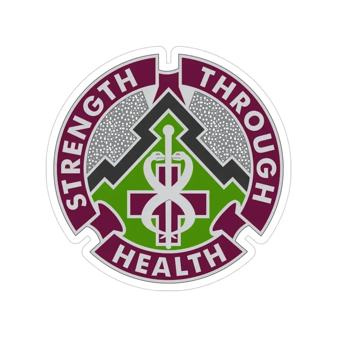 8 Medical Brigade 2 (U.S. Army) Transparent STICKER Die-Cut Vinyl Decal 4 Inch - The Sticker Space