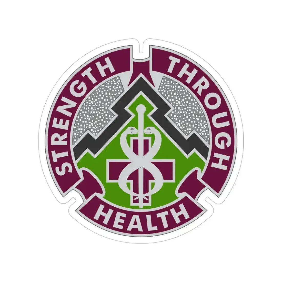 8 Medical Brigade 2 (U.S. Army) Transparent STICKER Die-Cut Vinyl Decal 5 Inch - The Sticker Space